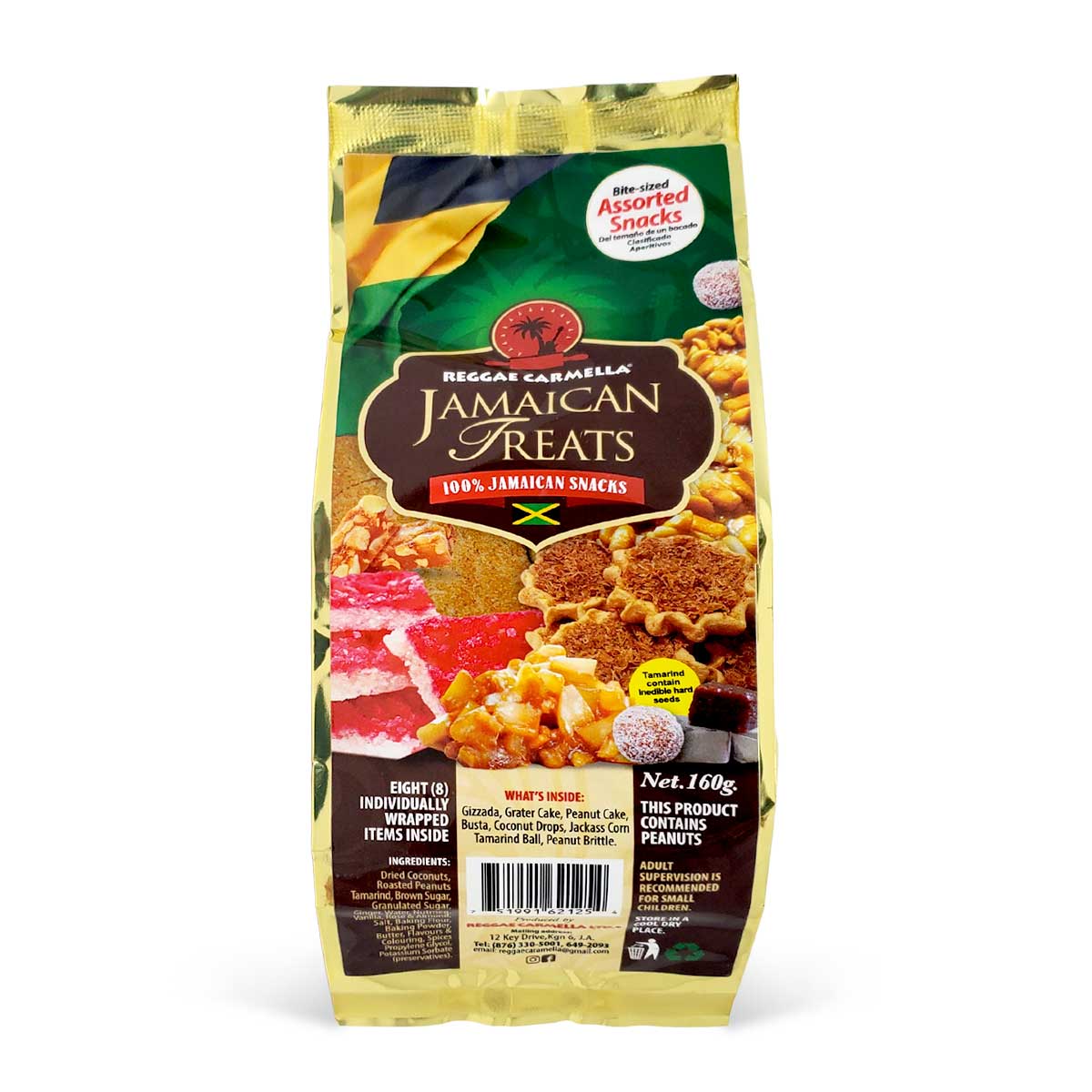 Reggae Carmella Jamaican Treats Variety Grab N Go Pack, 160g